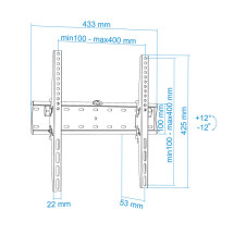 foto de SOPORTE PARED TV TOOQ LP4255T-B NEGRO 32-55 MAX 40 KG