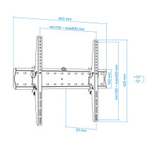foto de SOPORTE PARED TV TOOQ LP4270T-B NEGRO