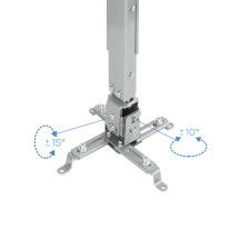 foto de SOPORTE TECHO PROYECTOR TOOQ PJ2012T-SPLATA 130/430 - 650 mm MAX 20 KG
