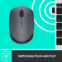 foto de RATON LOGITECH M170 NEGRO GRIS RF INALAMBRICO PILAS