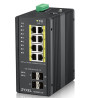 foto de SWITCH ZYXEL RGS200-12P 12XRJ45 GIGABIT 4XSFP L2 POE 802.3af HARSH METAL OUTDOOR