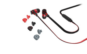 foto de AURICULAR GAMING OZONE TRIFX ROJO NEGRO MICROFONO ALAMBRICO
