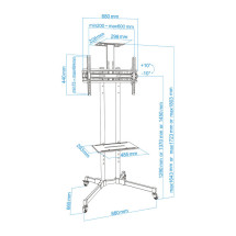 foto de SOPORTE SUELO TV TOOQ FS1470M-B NEGRO
