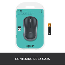 foto de RATON LOGITECH M185 NEGRO GRIS RF INALAMBRICO PILAS