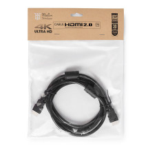 foto de CABLE MAILLON BASIC HDMI DORADO CONECTOR HIGH SPEED  BC NEGRO 1.8M