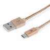 foto de CABLE MAILLON PREMIUM MICRO USB 2.4 METAL DORADO 1M