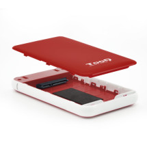foto de CARCASA HDD TQE-2528R 2,5 9,5 MM SATA USB 3.1 GEN1 ROJA