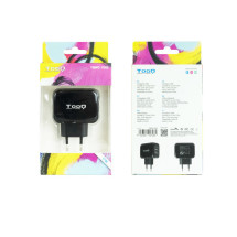foto de CARGADOR PARED USB TQWC-1S02 2xUSB 3.4 A(TOTAL) AI-TECH NEGRO