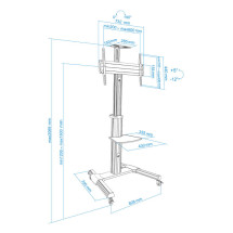 foto de SOPORTE SUELO TOOQ TV HORI./VERTICAL FS1870M-B 37-70 NEGRO