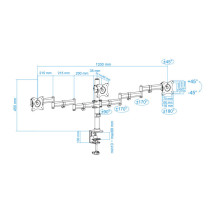 foto de SOPORTE MESA TOOQ DB1327TN-B 3 PANTALLAS 13-27