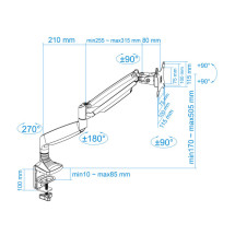 foto de SOPORTE MESA TOOQ DB3032TNR-S 13-32 MAX 9KG