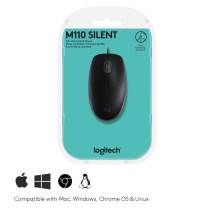 foto de RATON LOGITECH B110 SILENT NEGRO USB