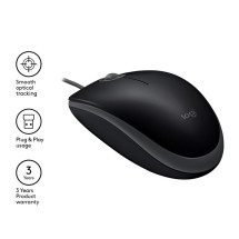 foto de RATON LOGITECH B110 SILENT NEGRO USB