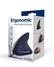 foto de RATON GEMBIRD MUS-ERGO-01 ERGONOMICO 3200 DPI NEGRO USB