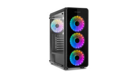 foto de CAJA NOX HUMMER TGM RAINBOW ATX 1XUSB3.0 2XUSB2.0 NEGRO RGB