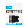 foto de USB 2.0 PNY TWIN PACK 2x64GB ATTACHE 4 NEGRO