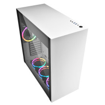 foto de CAJA ATX SHARKOON PURE STEEL 2XUSB3.0 RGB SIN FUENTE BLANCO