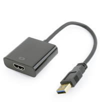 foto de CABLE ADAPTADOR GEMBIRD USB 3.0 MACHO A HDMI HEMBRA NEGRO