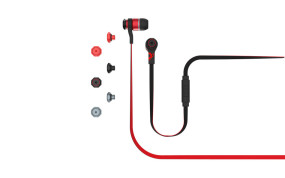 foto de Ozone TriFX Auriculares Al?mbrico Dentro de o?do Llamadas/M?sica Negro, Rojo