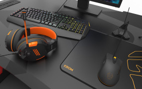 foto de Krom Kendo Auriculares Al?mbrico Diadema Juego Negro, Naranja