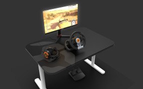 foto de Krom K-Wheel Negro USB Volante + Pedales Anal?gico/Digital PlayStation 4, Playstation, Playstation 3, Xbox One