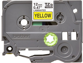 foto de CINTA BROTHER LAMINADA AMARILLO/NEGRO 12MM