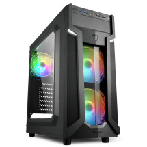 foto de CAJA ATX SHARKOON VG6-W RGB 2XUSB3.0 RGB  SIN FUENTE NEGRO