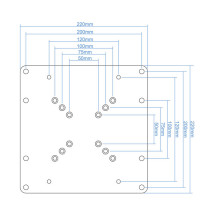 foto de ADAPTADOR VESA TOOQ VMA0200-B 200X200,200X100,100X200 NEGRO