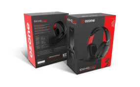 foto de Ozone OZEKHOX40 auricular y casco Auriculares Al?mbrico Diadema Juego Negro, Rojo