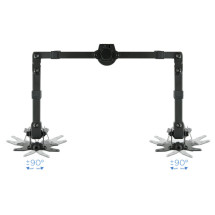 foto de SOPORTE MESA TOOQ DB1232TN-B 2 PANTALLAS 13-32 MAX 8KG POR BRAZO NEGRO