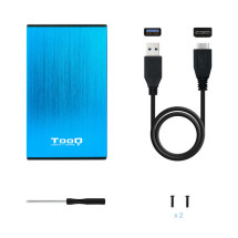 foto de CARCASA HDD TOOQ TQE-2527BL 2,5 9,5 MM SATA USB 3.0/3.1 AZUL