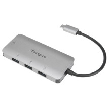 foto de ADAPTADOR TARGUS USB-C A 4xUSB 3.0 PLATA