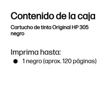 foto de HP Cartucho de tinta Original 305 negro