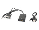 foto de ADAPTADOR LANBERG VGA MACHO+AUDIO 3.5MM JACK/HDMI HEMBRA 20 CM NEGRO