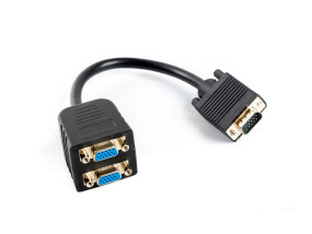 foto de ADAPTADOR LANBERG VGA/VGA X2 20CM