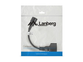 foto de CABLE LANBERG ADAPTADOR IEC 320 C14/SCHUKO CEE7 HEMBRA 20CM