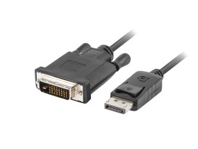 foto de CABLE DISPLAYPORT LANBERG MACHO/DVI-D MACHO 24+1 1.8M NEGRO