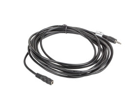 foto de CABLE ESTEREO LANBERG JACK 3.5 MM MACHO/JACK 3.5MM HEMBRA 5M NEGRO