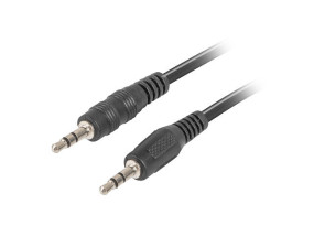 foto de CABLE ESTEREO LANBERG JACK 3.5MM MACHO/JACK 3.5MM MACHO 1.2M NEGRO