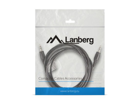 foto de CABLE ESTEREO LANBERG JACK 3.5MM MACHO/JACK 3.5MM MACHO 2M NEGRO