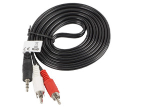foto de CABLE ESTEREO LANBERG JACK 3.5MM/2X RCA MACHO 2M