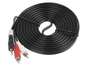 foto de CABLE ESTEREO LANBERG JACK 3.5MM/2X RCA MACHO 5M