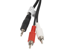 foto de CABLE ESTEREO LANBERG JACK 3.5MM/2X RCA MACHO 5M