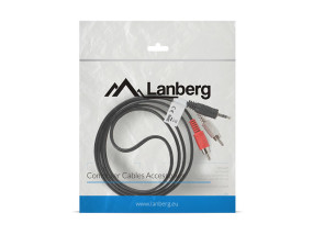 foto de CABLE ESTEREO LANBERG JACK 3.5MM/2X RCA MACHO 1.5M