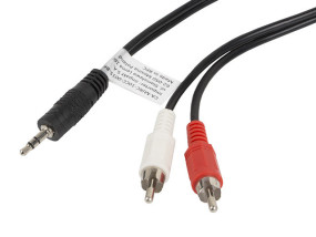 foto de CABLE ESTEREO LANBERG JACK 3.5MM/2X RCA MACHO 1.5M