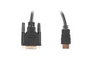 foto de CABLE HDMI LANBERG MACHO/DVI-D 24+1 MACHO 4K DUAL LINK 3M NEGRO