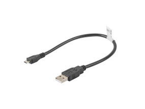 foto de CABLE USB LANBERG 2.0 MACHO/MICRO USB MACHO 0.3M NEGRO