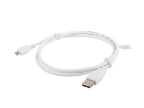 foto de Lanberg CA-USBM-10CC-0010-W cable USB USB 2.0 1 m Micro-USB A USB A 0,48 Gbit/s Blanco