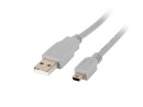 foto de CABLE USB LANBERG 2.0 MACHO/MINI USB MACHO 1.8M GRIS