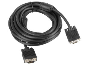 foto de CABLE VGA LANBERG MACHO/MACHO FERRITA 5M NEGRO